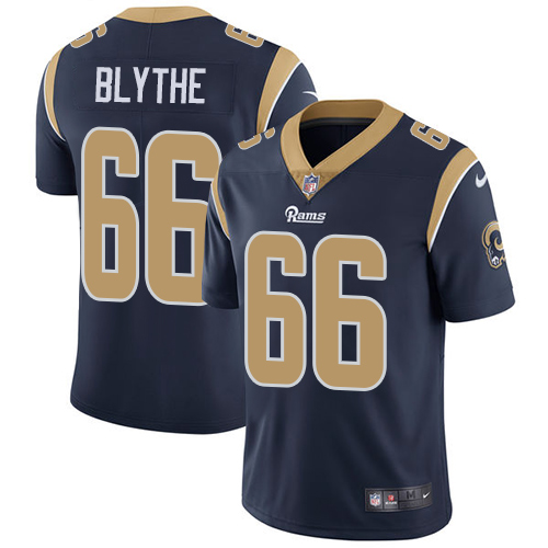 Men's Los Angeles Rams #66 Austin Blythe Navy Blue Vapor Untouchable Limited Stitched NFL Jersey